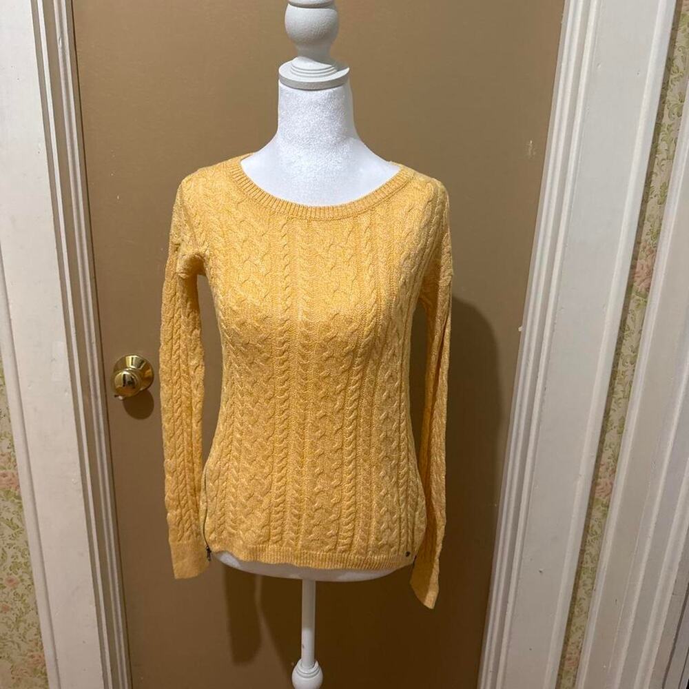 Yellow knit sweater